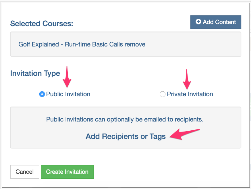 Invitation Modal